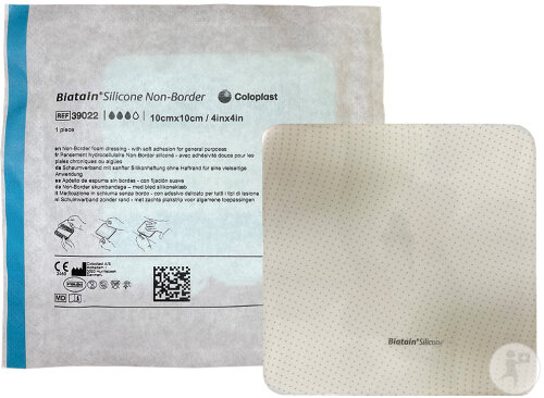 Biatain Silikon Wundverband Ohne Rand 10cm x 10cm 10 Stück 39022