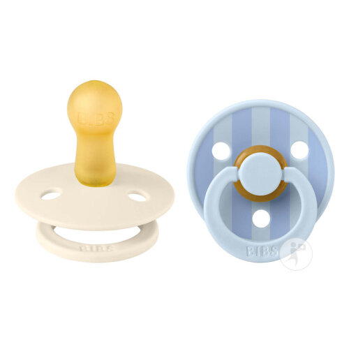 Bibs 2 Schnuller Studio Duo Block Baby Blau 2 Stück-2