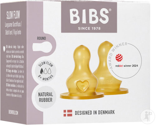 Bibs Flaschensauger Latex Sauger Duopack Slow 2 Stück