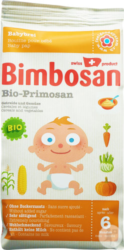 Bimbosan Bio-Primosan Babybrei Getreide Und Gemüse Nach 6 Monaten Nachfüllpackung 300g