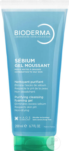 Bioderma Sébium Klärendes Reinigungsgel Ölige Haut Pumpflasche 200ml