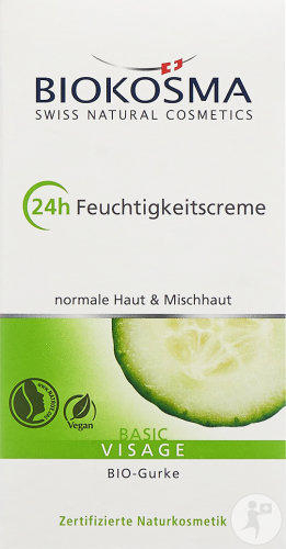Biokosma Basic Visage 24h Feuchtigkeitscreme Gurke Bio Normale Bis Mischhaut 30ml