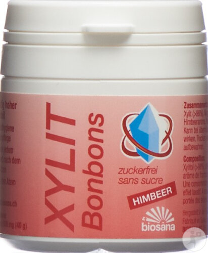Biosana Xylit Bonbons Himbeer 80 Stück