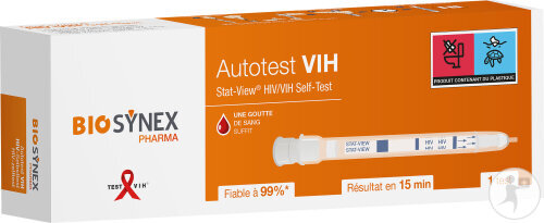Biosynex Stat-View HIV-Selbsttest Ein Tropfen Blut 1 Stück