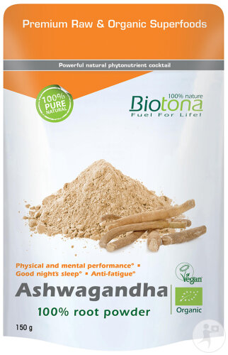 Biotona Ashwagandha 100% Wurzelpulver Bio 150g