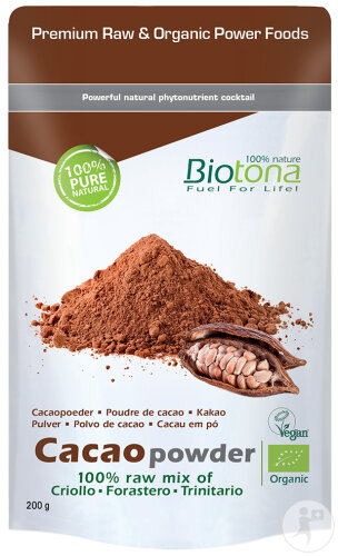 Biotona Bio Kakao Pulver Roh Beutel 200g