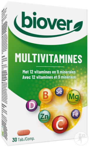 Biover Multivitamin 12 Vitaminen Und 9 Mineralien 30 Tabletten