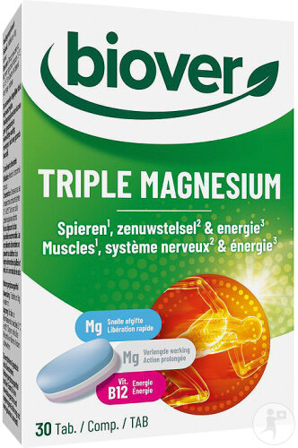 Biover Triple Magnesium Vegan 30 Tabletten