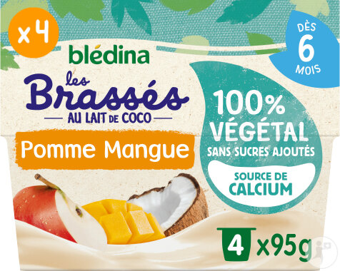 Blédina Les Brasses Apfel Mango Mit Kokosmilch Ab 6 Monaten 4x95g