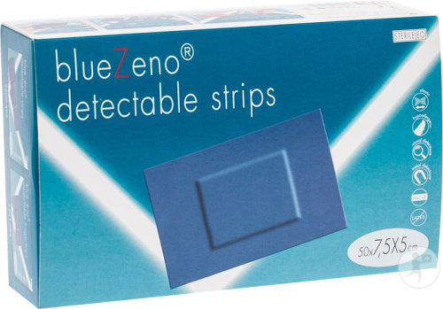 Bluezeno Detectable Strips Blue 7,5x5cm 50 Stück