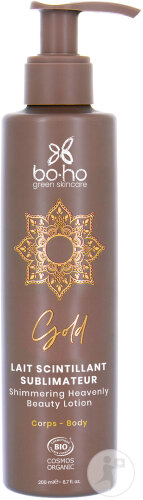 Boho Green Gold Schimmernde Körperlotion Bio Pumpflasche 200ml