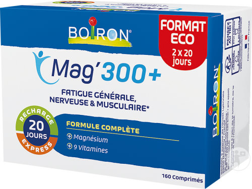 Boiron Mag'300+ Gegen Allgemeine Nervöse Muskuläre Ermüdung 160 Tabletten
