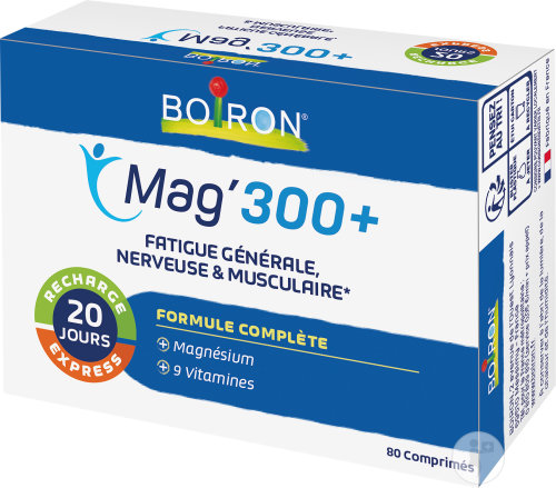 Boiron Mag'300+ Gegen Allgemeine Nervöse Muskuläre Ermüdung 80 Tabletten