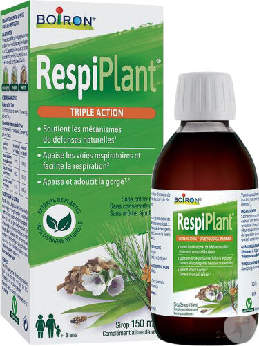 Boiron Respiplant Nasen-Rachen-Natürlicher Abwehrsirup Flakon 150ml