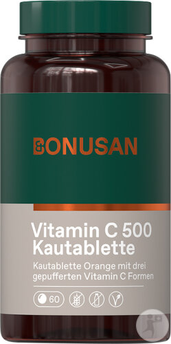 Bonusan Vitamin C 500 Kautablette Orangengeschmack 60 Stück