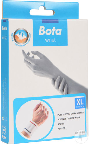 Bota Handgelenksbandage Extra Klett Einzelner Klettverschluss XL +20cm Sport 1 Stück