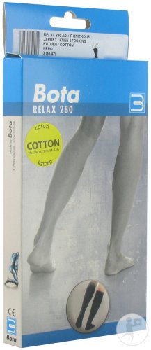 Bota Relax 280 Kniestützstrümpfe Baumwolle N3 Schwarz 1 Stück