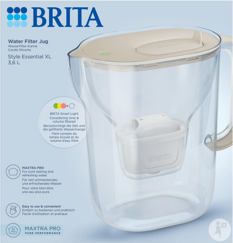 Brita Filterkanne Style Essential XL Sand 1 Stück