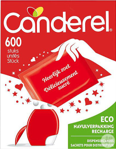 Canderel Süßstoff Nachfüllbeutel Für Spender Maxi Pack 600 Tabletten