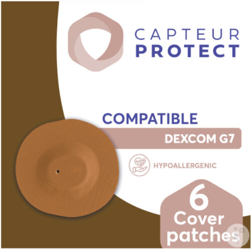 Capteur Protect Pflaster Braun Cover Dexcom G7/One+ 6 Stück