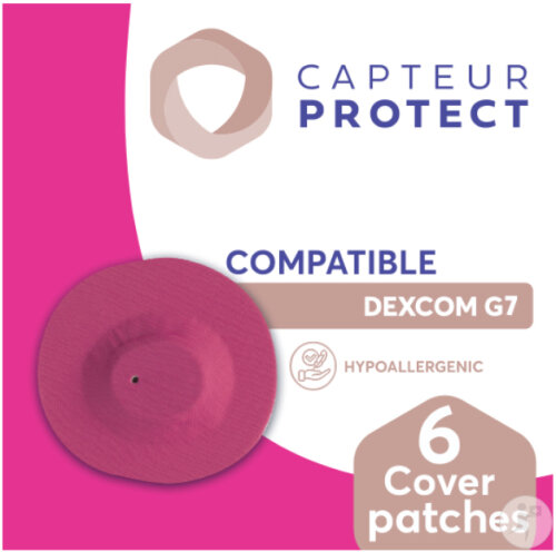 Capteur Protect Pflaster Rosa Cover Dexcom G7/One+ 6 Stück