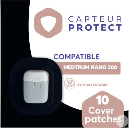 Capteur Protect Pflaster Schwarz Cover Medtrum Nano 200 10 Stück