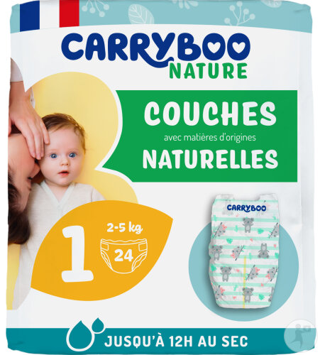 Carryboo Nature Natürliche Windeln Mit Motiven Größe 1 2-5kg 24 Stück