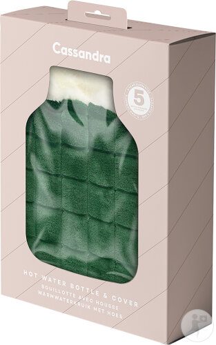 Cassandra Wärmflasche Damier Soft Gummi Tannengrün 1 Stück