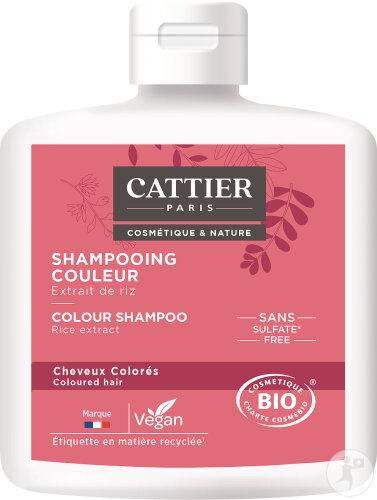 Cattier Shampoo Farbe Sulfatfrei Coloriertes Haar Bio Flakon 250ml