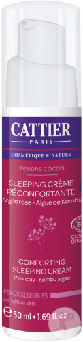 Cattier Tendre Cocon Sleeping Beruhigende Creme Empfindliche Haut Bio Pumpflasche 50ml