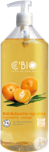 Cebio Bad & Dusche Zitrus Mandarine Orange Bio Pumpflasche 1l