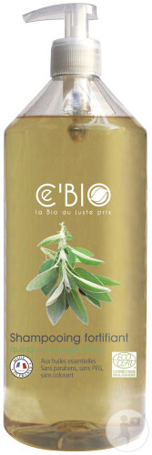 Cebio Kräftigendes Shampoo Chinarinde Salbei Zitrone Bio Pumpflasche 500ml
