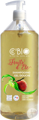 Cebio Shampoo Duschgel Sommerfrüchte Bio Pumpflasche 1l