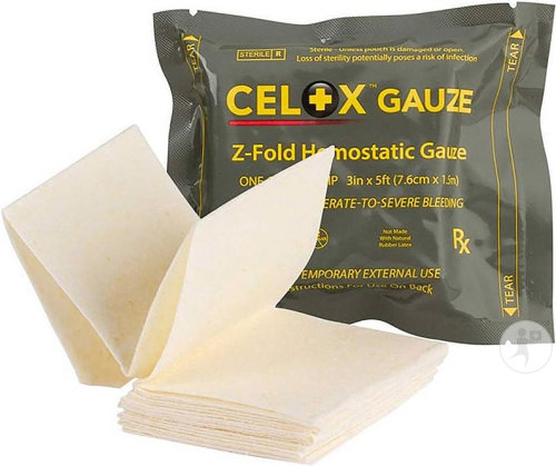 Celox Z-Fold Blutstillende Gaze 7,6cm x 1,5m 1 Stück