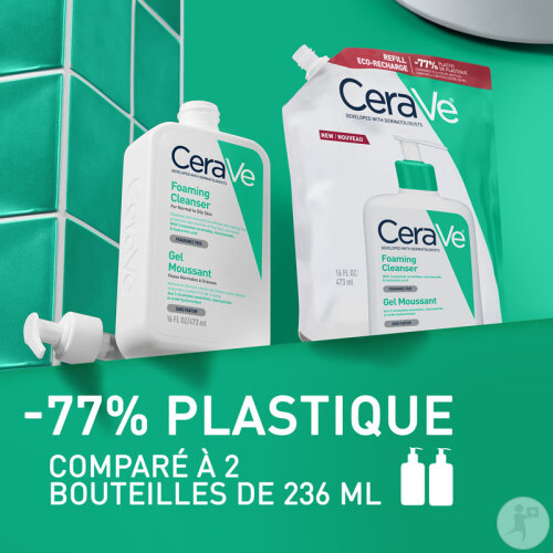 CeraVe Set Schäumendes Reinigungsgel 473ml + Schäumendes Reinigungsgel Eco-Nachfüllung 473ml-8