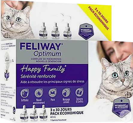 Ceva Feliway Optimum Verstärkte Gelassenheit Für Katzen Nachfüllpack 3x48ml