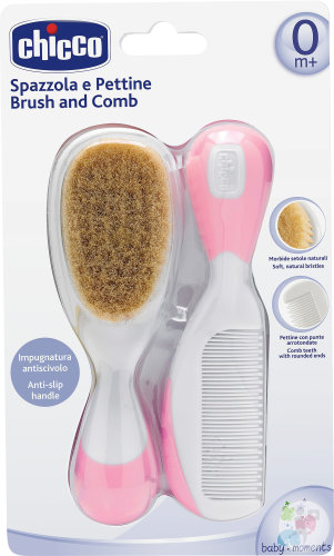 Chicco Kamm Und Buerste M Naturborsten Rosa