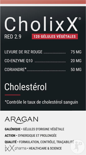 ixX Pharma CholixX Red 2,9 Roter Reis CoQ10 & Vitamine B9-B12 Cholesterin 120 Kapseln