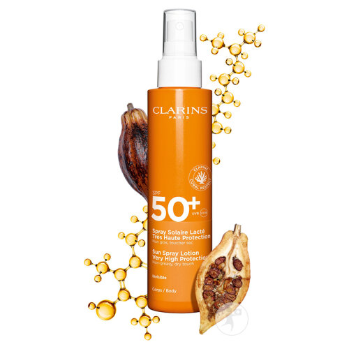 Clarins milchiges Sonnenspray Sehr Hoher Schutz SPF50+ Körper Spray 150ml-2