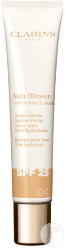 Clarins Skin Illusion Getönte Gesichtscreme Feuchtigkeit Und Glow SPF25 Farbton 04 Tube 40ml