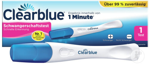 Clearblue Schwangerschaftstest Schnelle Erkennung 1 Minute 1 Stück