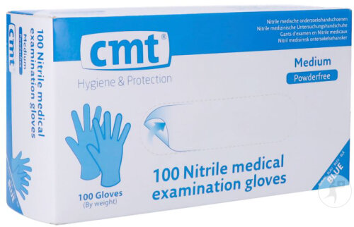 CMT Nitrilhandschuhe Blau Puderfrei M 100 Stück