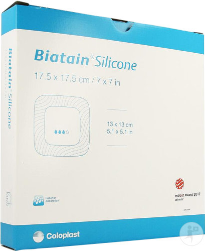 Coloplast Biatain Silicone Schaumverband Mit Silikonhaftung 17,5x17,5cm Stück 5 (3438)