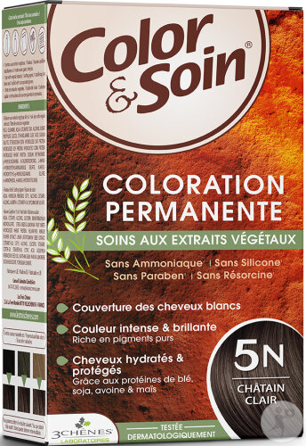 Color & Soin Permanente Färbung Mit Pflanzenextrakten Farbe 5N Helles Kastanienbraun 1 Kit