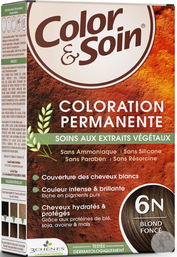 Color & Soin Permanente Färbung Mit Pflanzenextrakten Farbe 6N Dunkelblond 1 Kit
