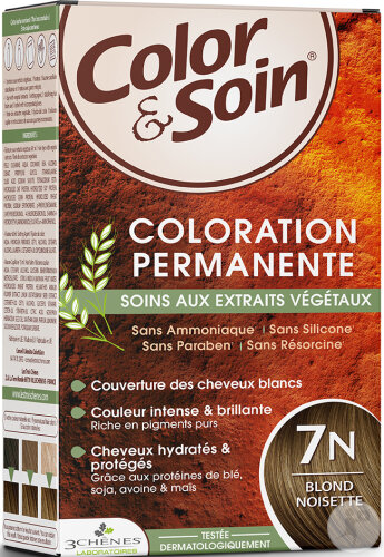Color & Soin Permanente Färbung Mit Pflanzenextrakten Farbe 7N Haselnussblond 1 Kit