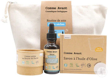 Comme Avant Routine Trockene Haut Oliven Seife + Serum + Karitécreme