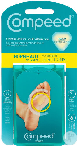 Compeed Hornhautpflaster Mediumgroß 6 Stück