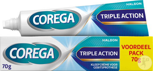 Corega Triple Action Haftcreme Für Zahnprothesen Tube 70g