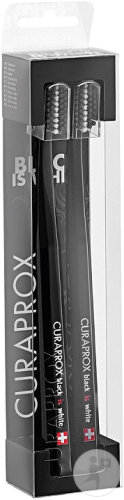 Curaprox Black Is White Duo Zahnbürste Schwarz 2 Stück